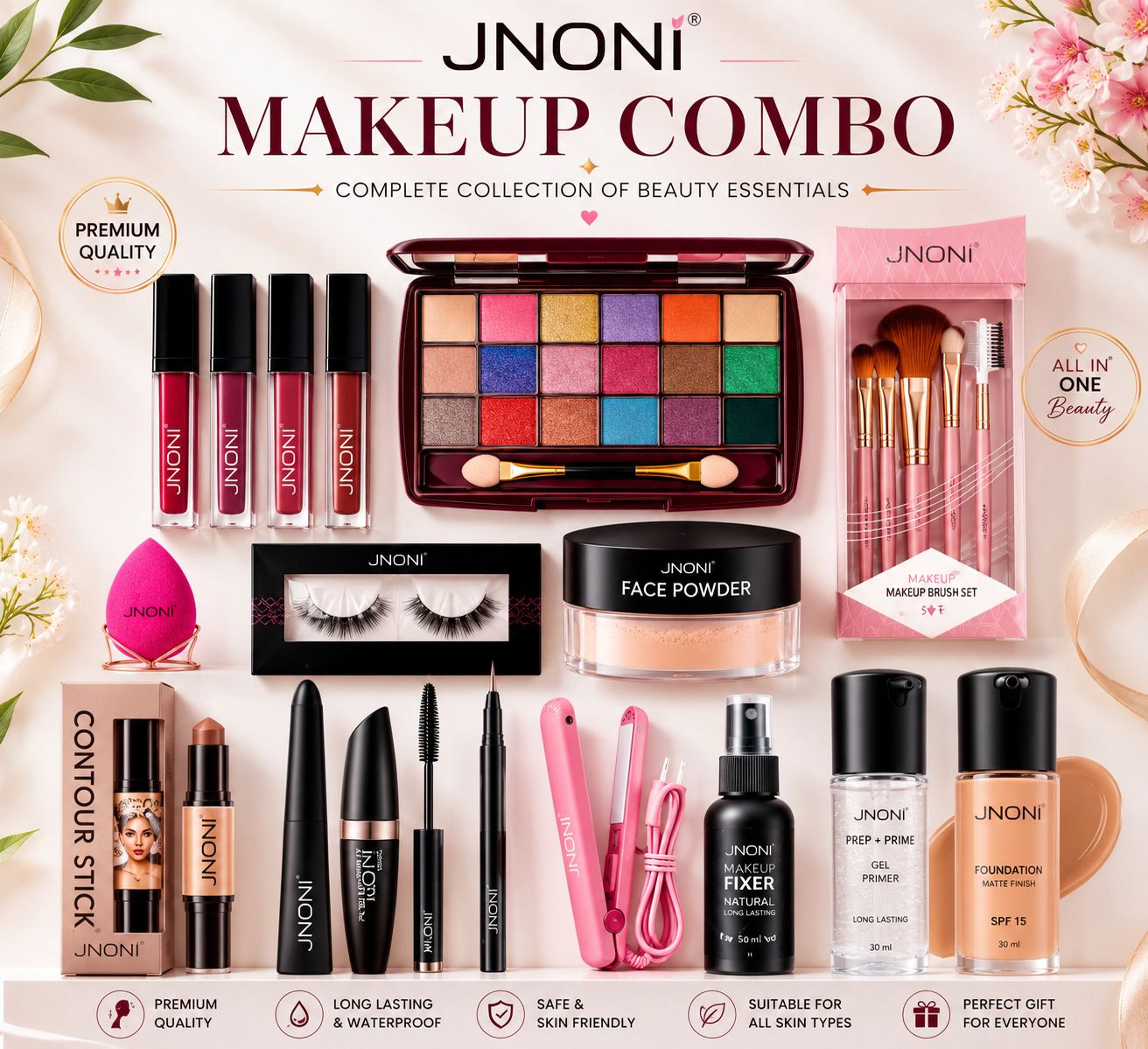 jnoni 12 Pcs Professional Makeup Kit Combo-picture-11