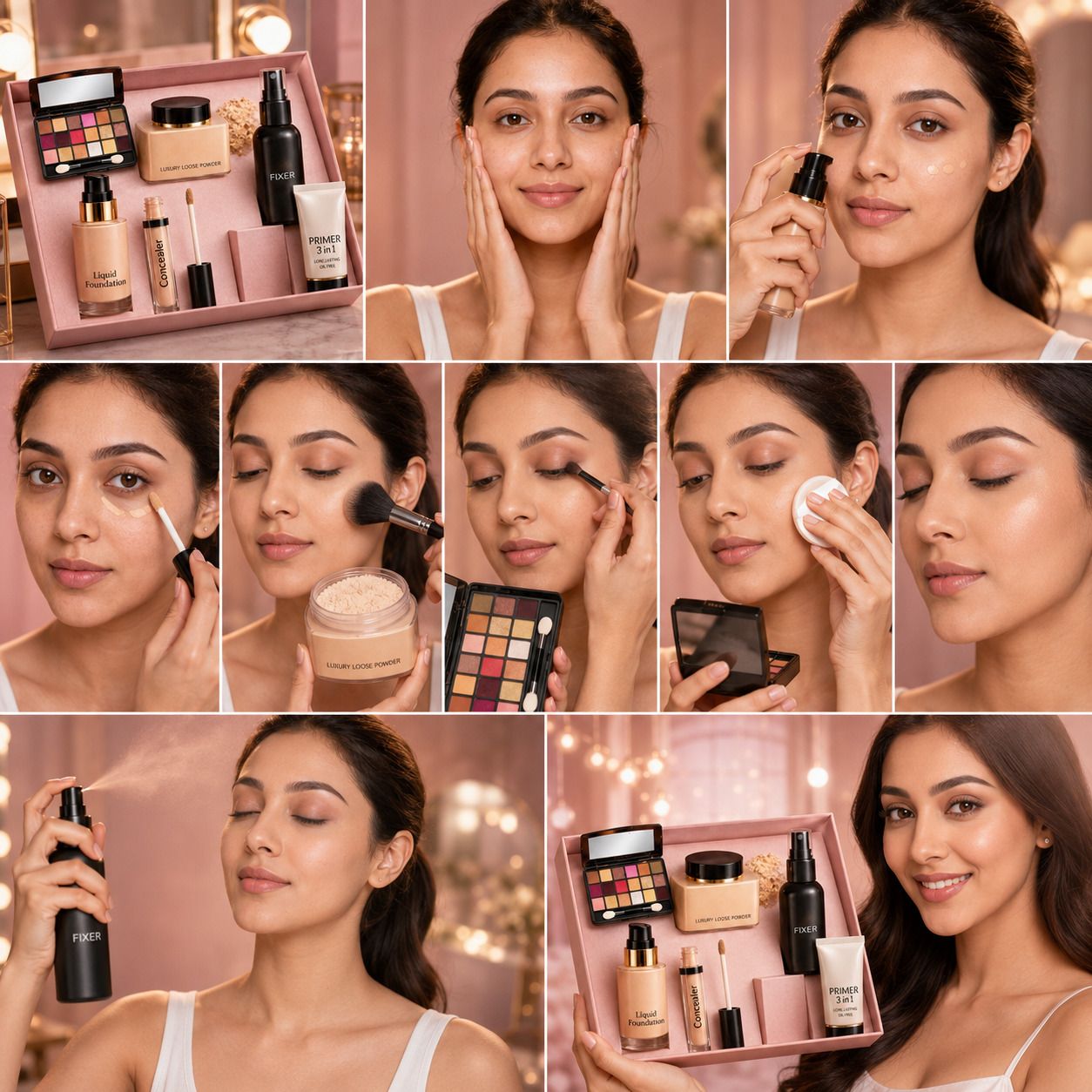 glow it 7-in-1 Complete Makeup Kit for Women with Beauty Essentials-picture-5