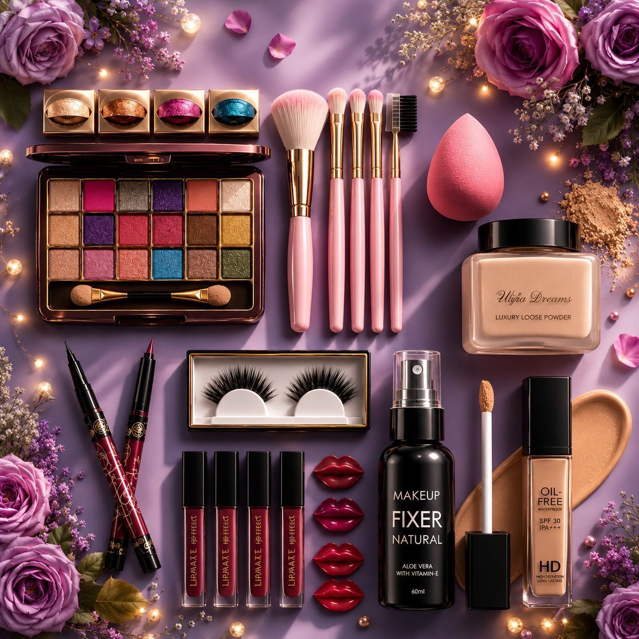 fusion fly Luxury Beauty Makeup Kit with Foundation and Lip Colors-picture-33