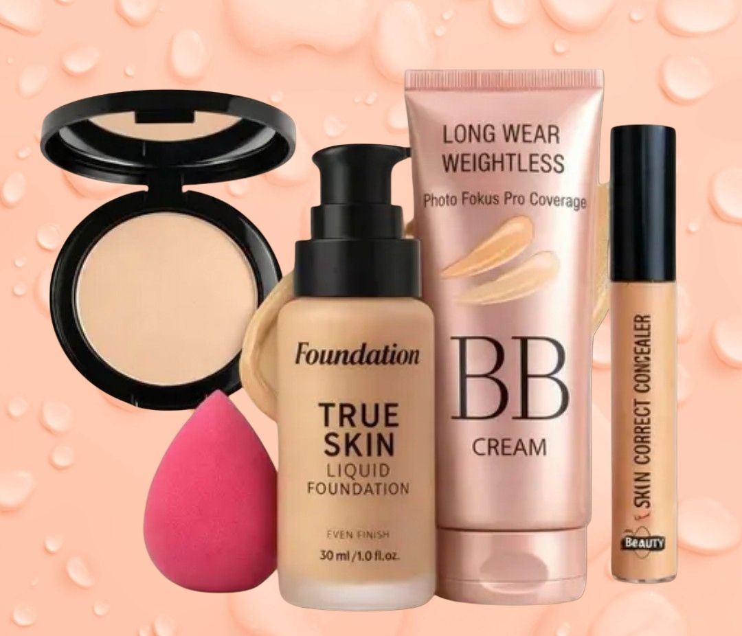 huge leaf NEW TRENDY FACE FOUNDATION MAKEUP COMBO53-picture-34