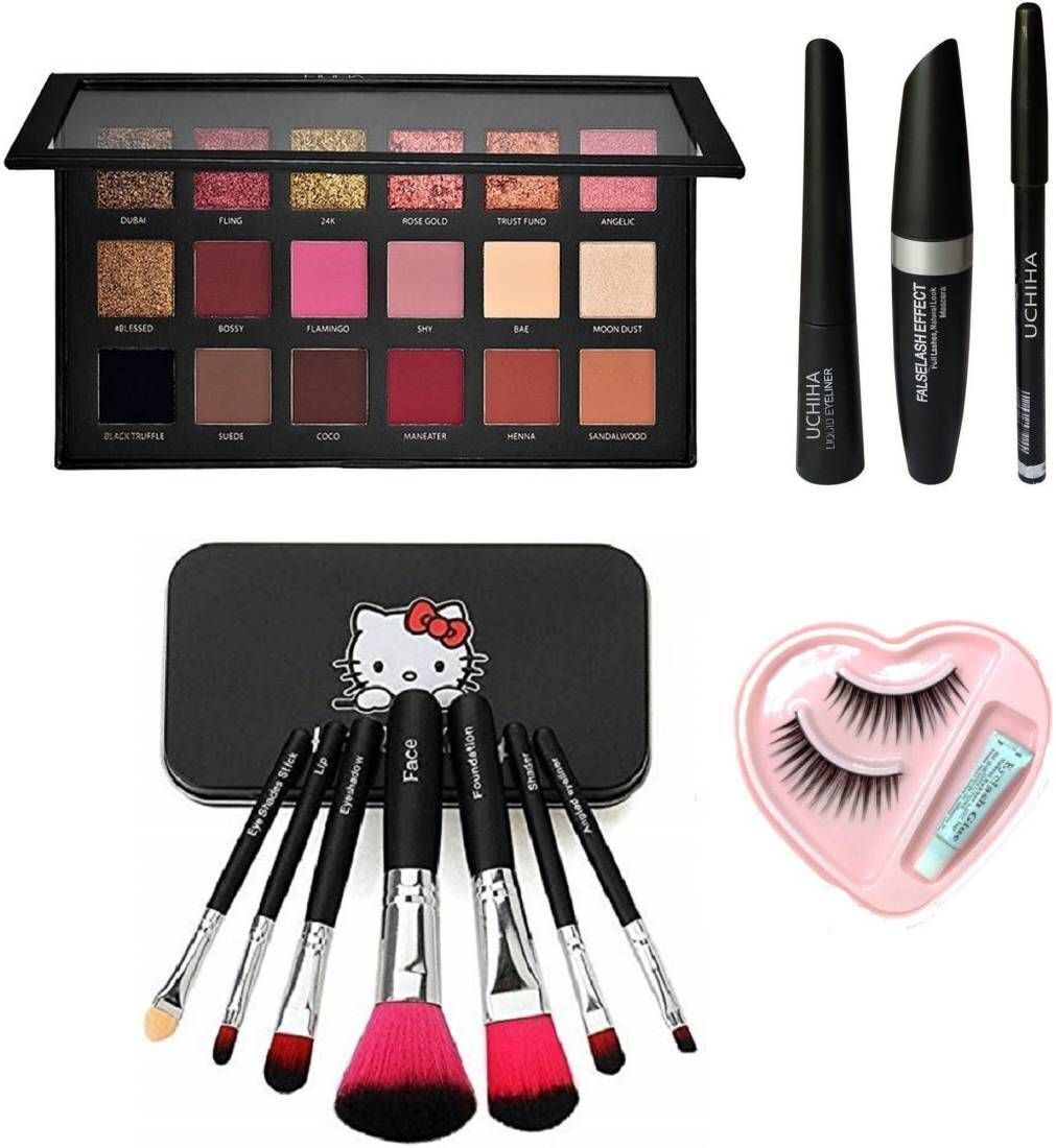 rvlips 3in1 Eyebrow Pencil, Eyeliner, Mascara set & Hallo Kitty 7pcs Brush & Eyelash-picture-41