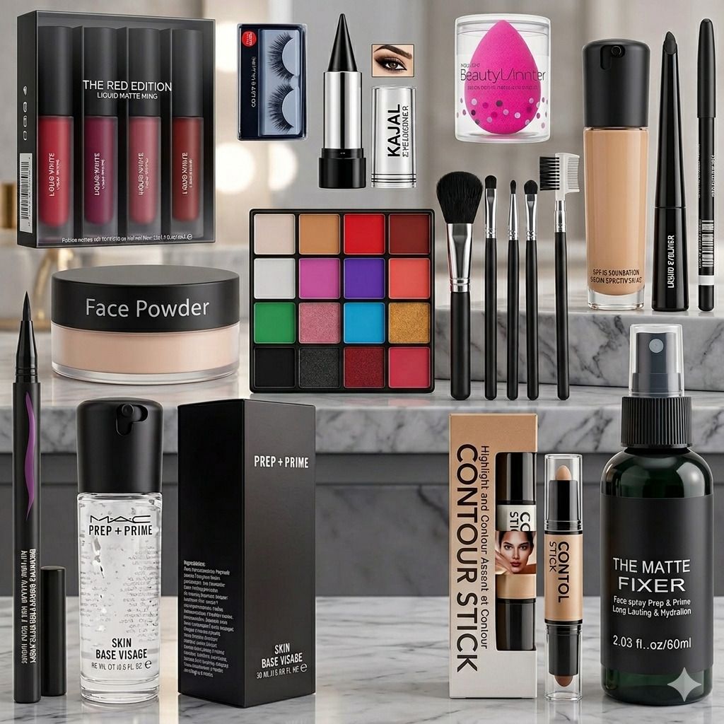coslane Complete 13-Piece Professional Makeup Combo Kit for Women & Girls - Beauty Set-picture-25