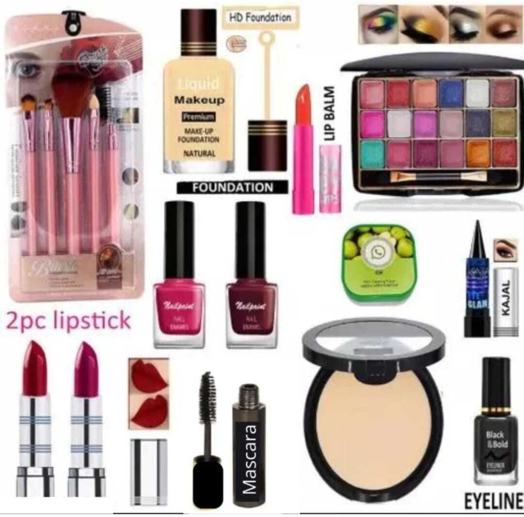 house of common WOMEN FANCY FACE MAKEUP COMBO EYE SHADOW LIPSTICK COMPACT-picture-10