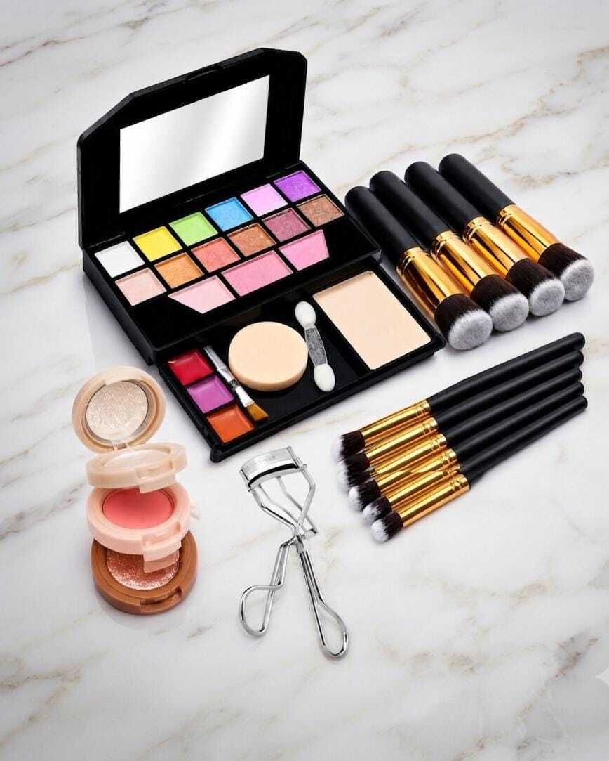 lukaf Mini Makeup Kit With Brush And Blush Curler Classic Set-picture-34