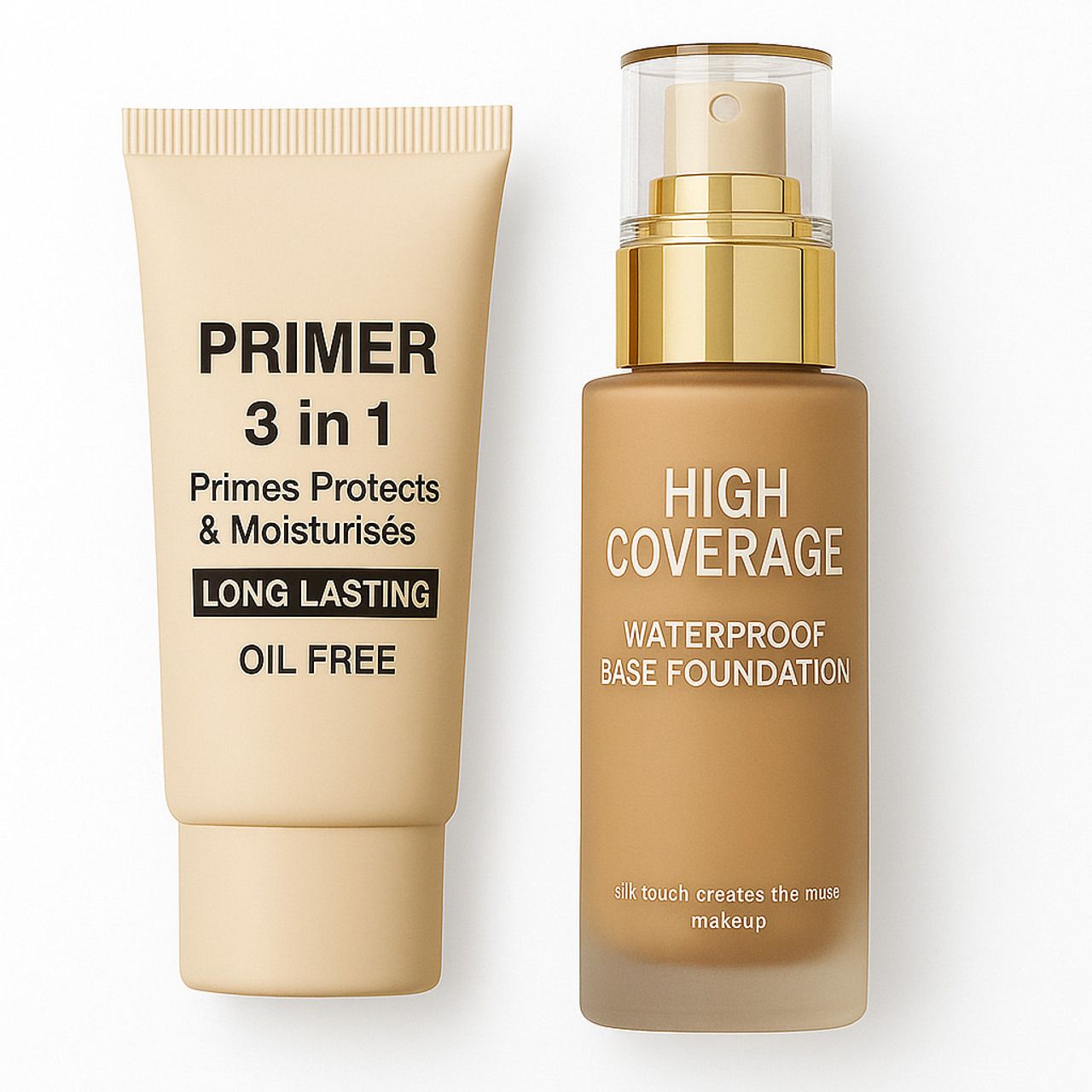 pro girl Foundation with 3-in-1 Primer | Long-Lasting, Oil-Free Foundation (Biege, 80 ml)-picture-46