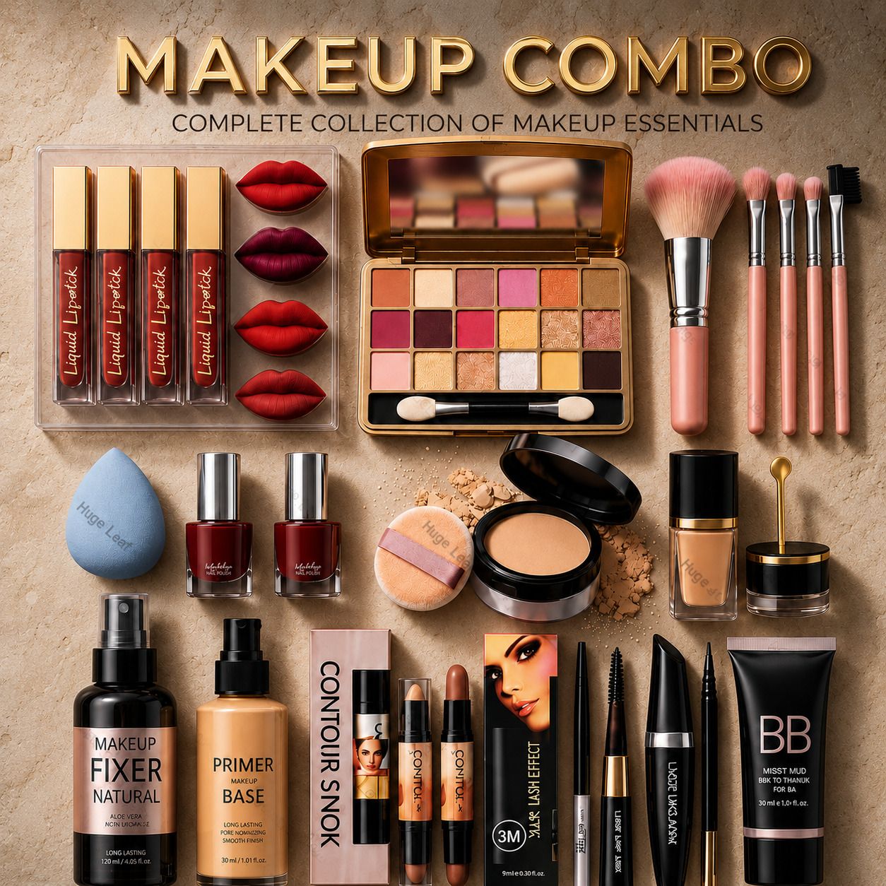 Premium Makeup Combo Kit with Full Beauty Essentials Set-image-41