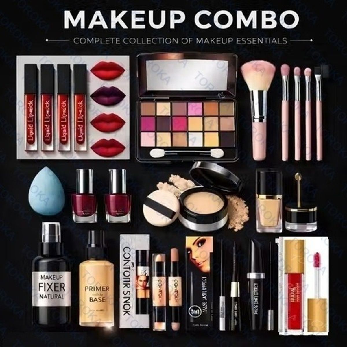toroka All in one makeup kit for Women (Pack of 14)-picture-21
