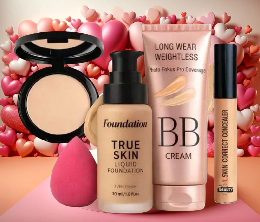 huge leaf NEW TRENDY FACE FOUNDATION MAKEUP COMBO3-picture-32