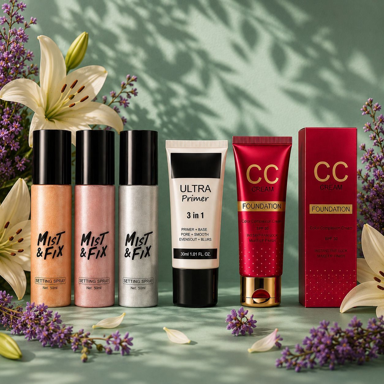 fusion fly Floral Makeup Combo with CC Cream & Mist Fixer-picture-18