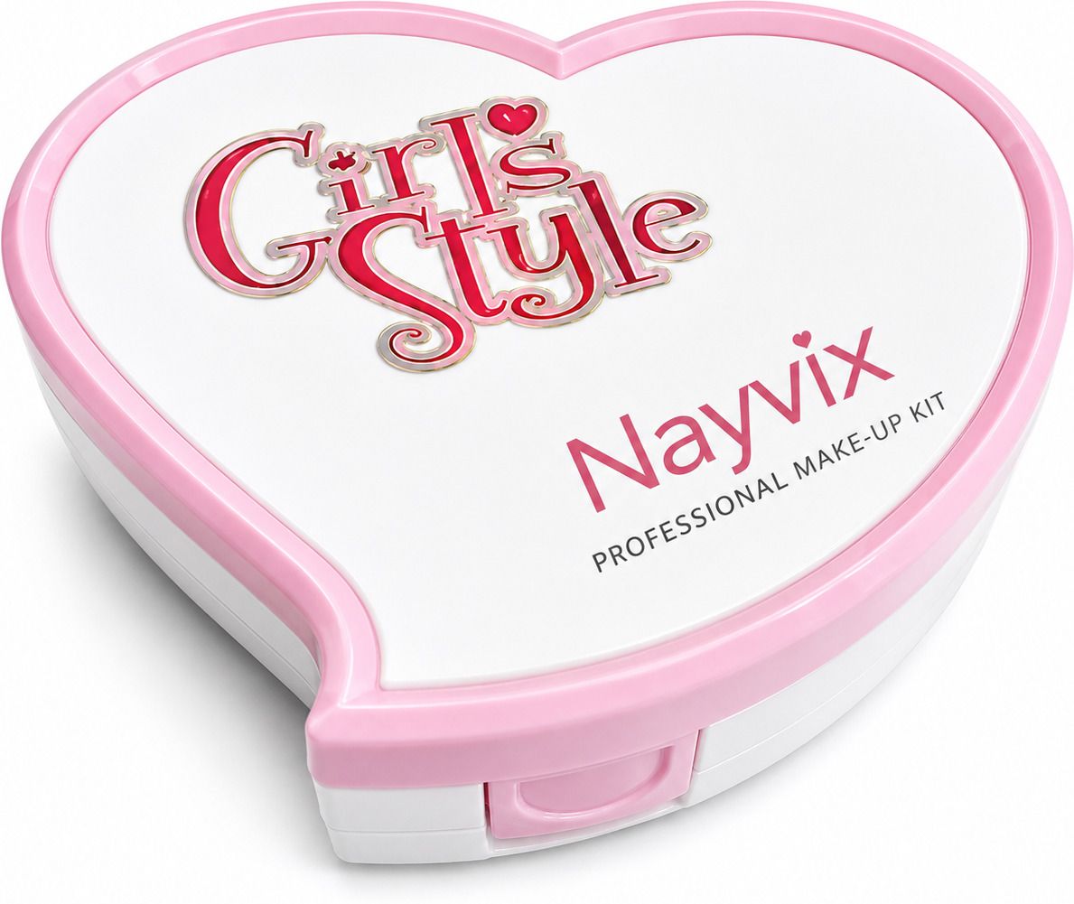 nayvix Makeup Kit for Girls | Cute Heart Cosmetic Palette with Mirror-picture-33