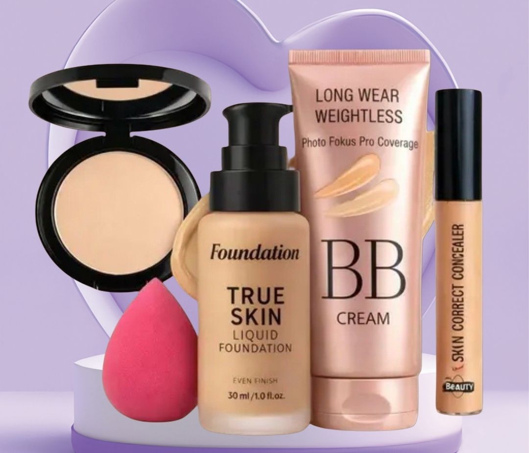 huge leaf NEW TRENDY FACE FOUNDATION MAKEUP COMBO58-picture-12