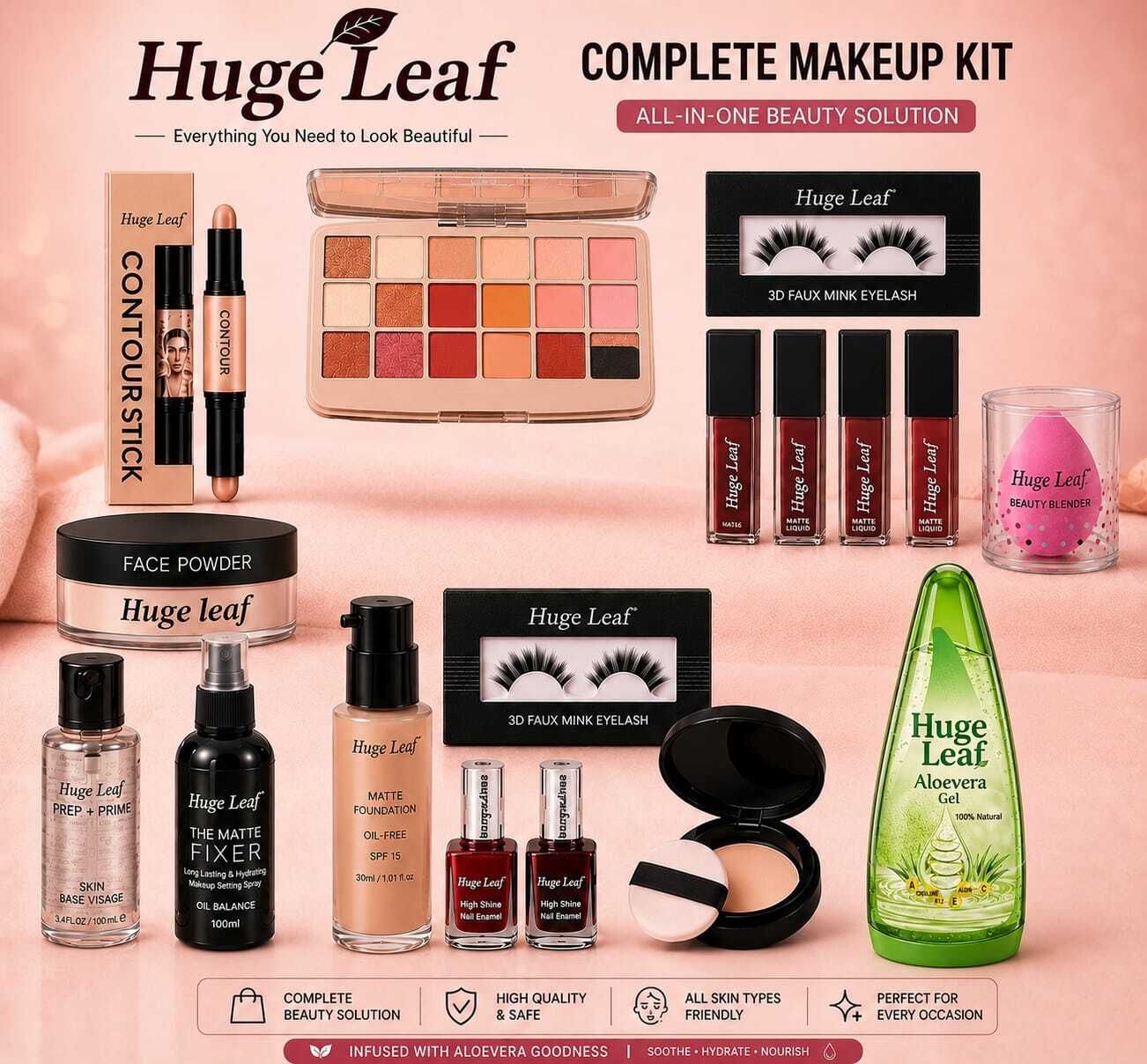 huge leaf Professional Makeup Kit Combo for Women-picture-39