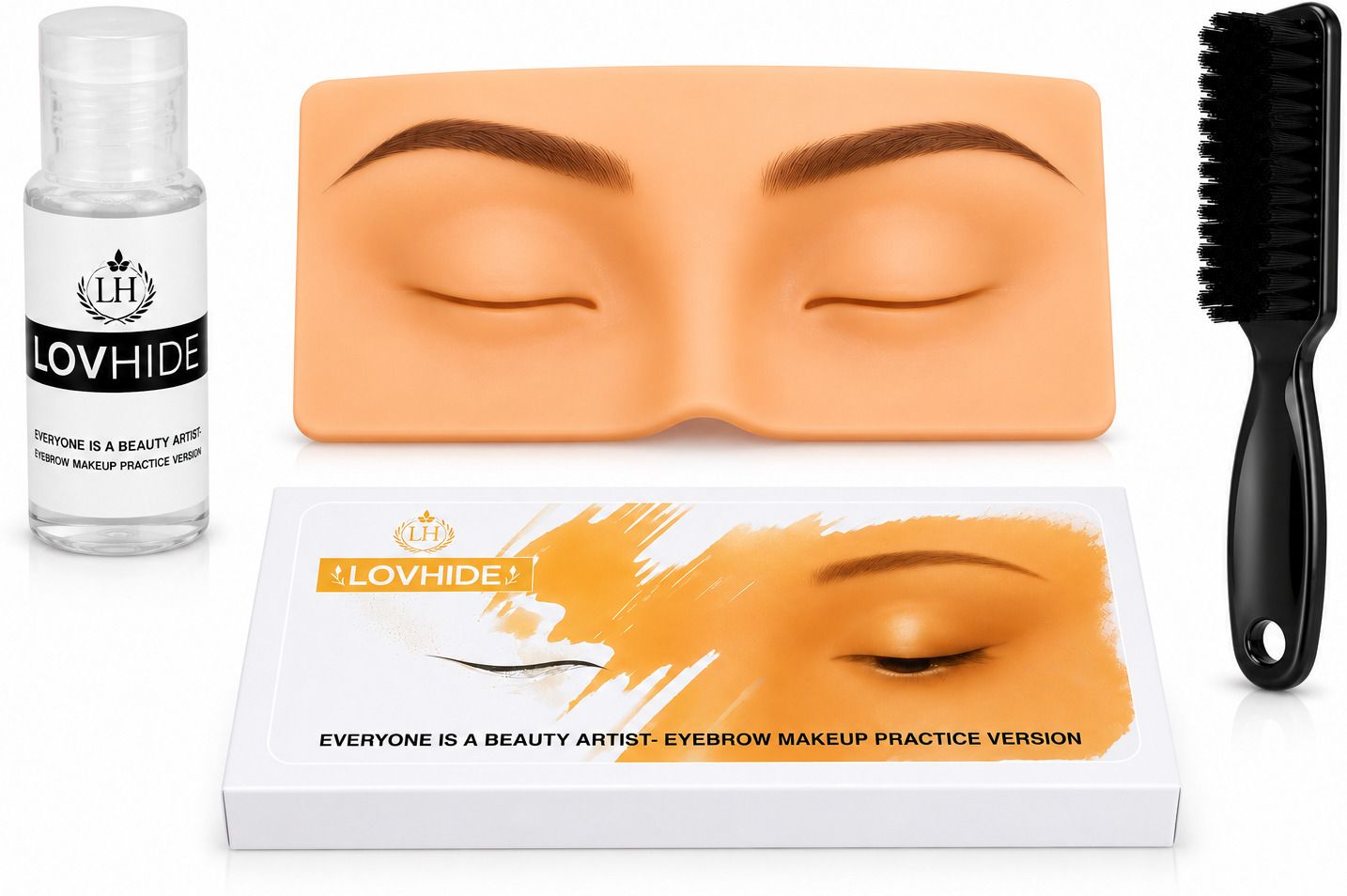 lovhide Reusable Makeup Practice Skin Set with Cleanser Bottle and Cleaning Brush-picture-31