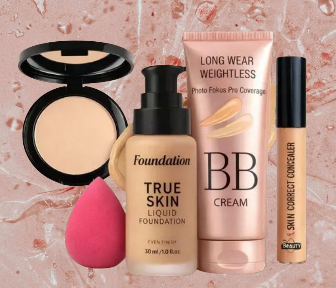 huge leaf NEW TRENDY FACE FOUNDATION MAKEUP COMBO26-picture-32