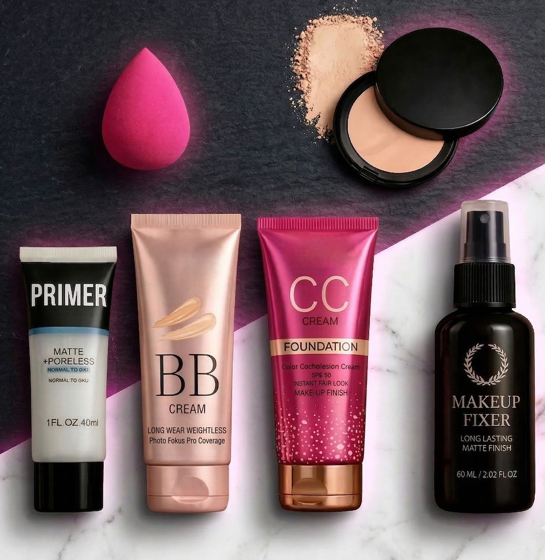 cismoline Professional Makeup Kit for Women | BB CC Cream Primer Fixer Combo-picture-19