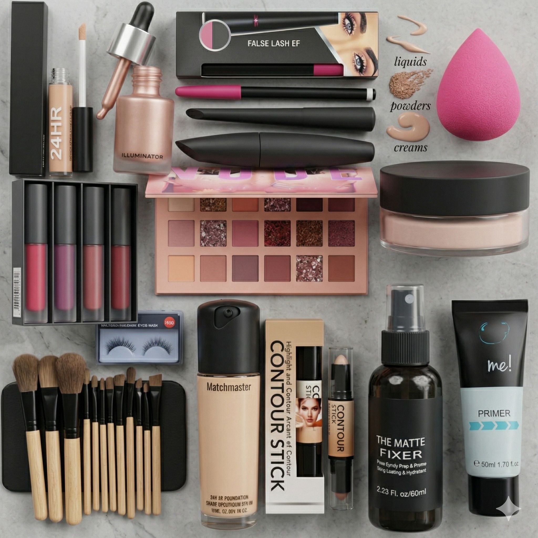 NewHD Makeup Base Pro Combo Kit for Women set of 13-image-42