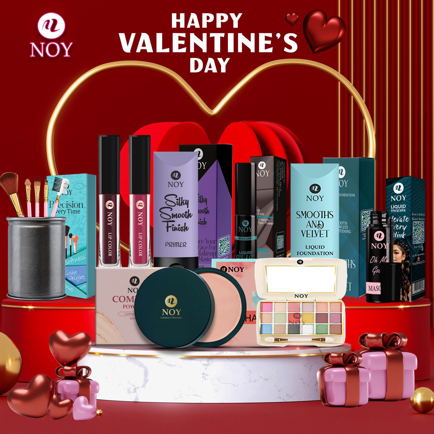 noy Full Makeup Kit For Women Best Valentine Day Gift with Oil Free Matte Primer-picture-13