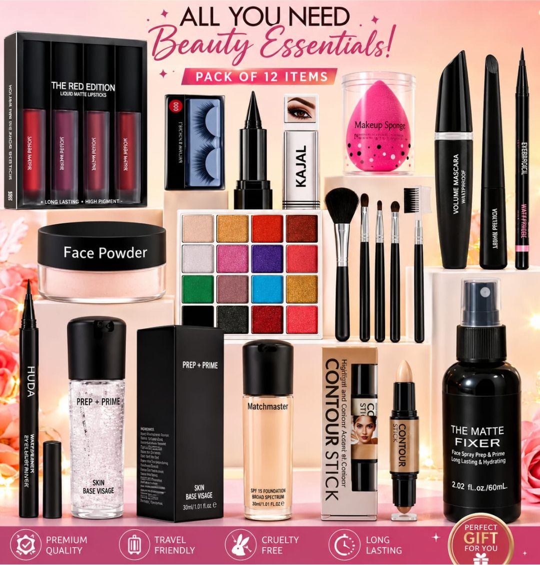 swenky Professional Complete Makeup Kit for Women | 16 in 1 Beauty Combo-picture-23