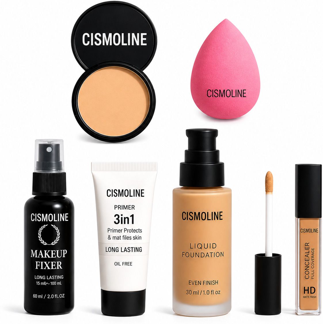 All in One Makeup Combo Kit with Foundation Primer Compact & Concealer-image-14
