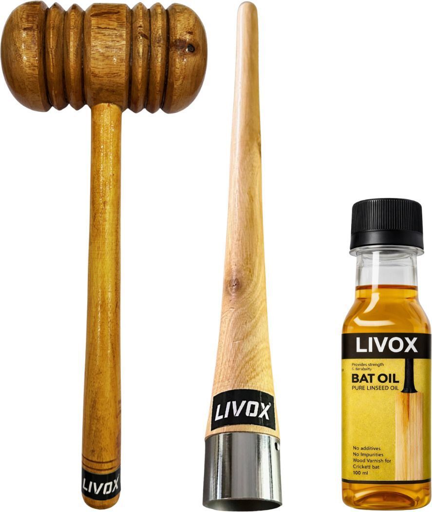 livox Bat Hammer, Wooden Bat Cone & Pure Linseed Bat Oil (100 ml) Wooden Bat Mallet-picture-20