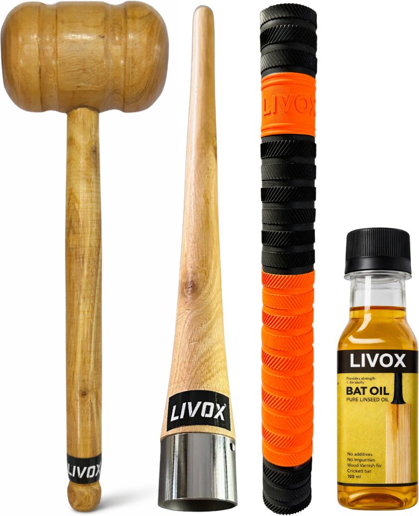 Cricket bat knocking hammer with bat grip,cone and bat oil Wooden Bat Mallet-image-28