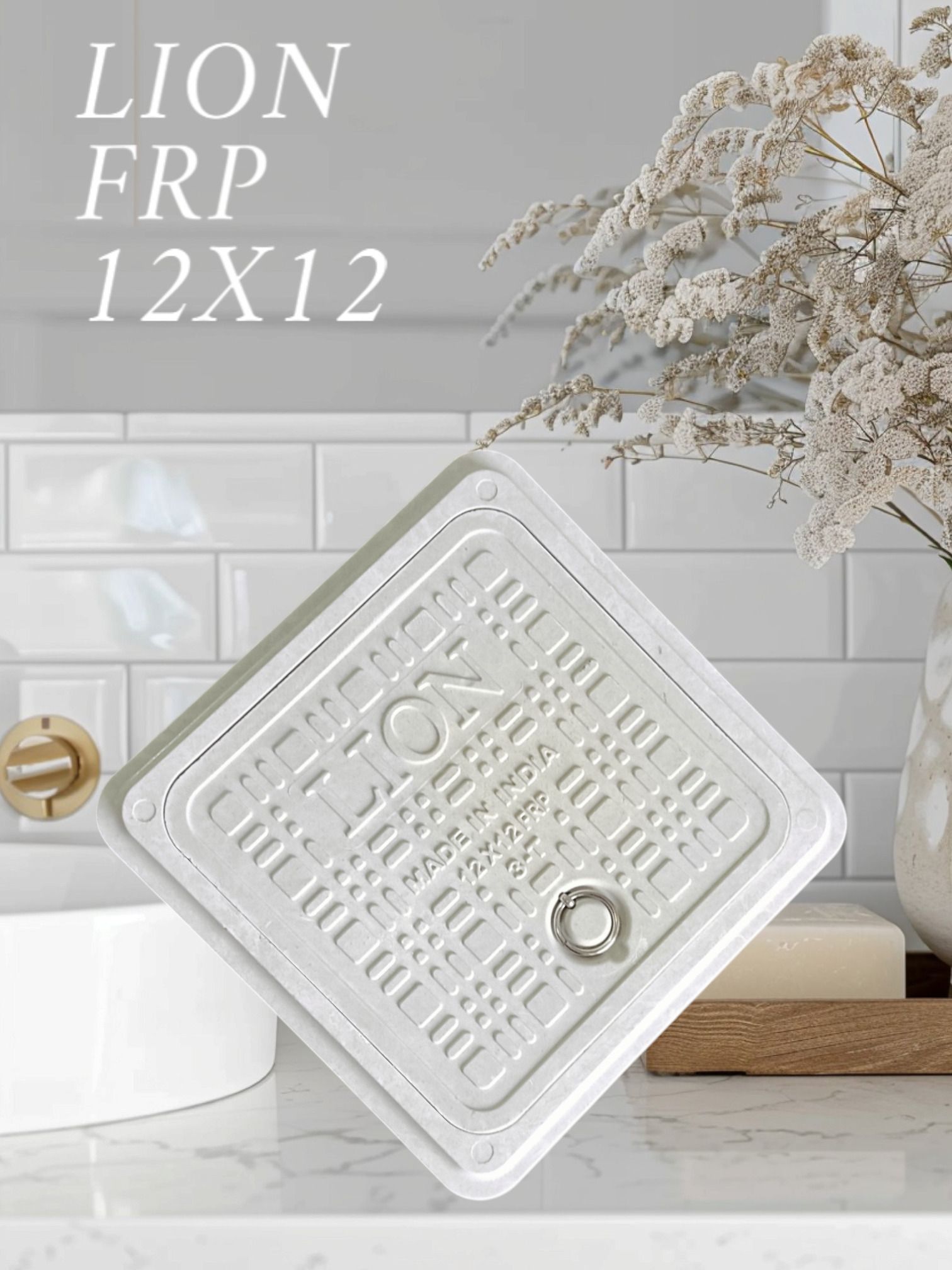 Loin Frp Manhole Cover 3 Ton 12 x12 Flush Tank Lid-image-23
