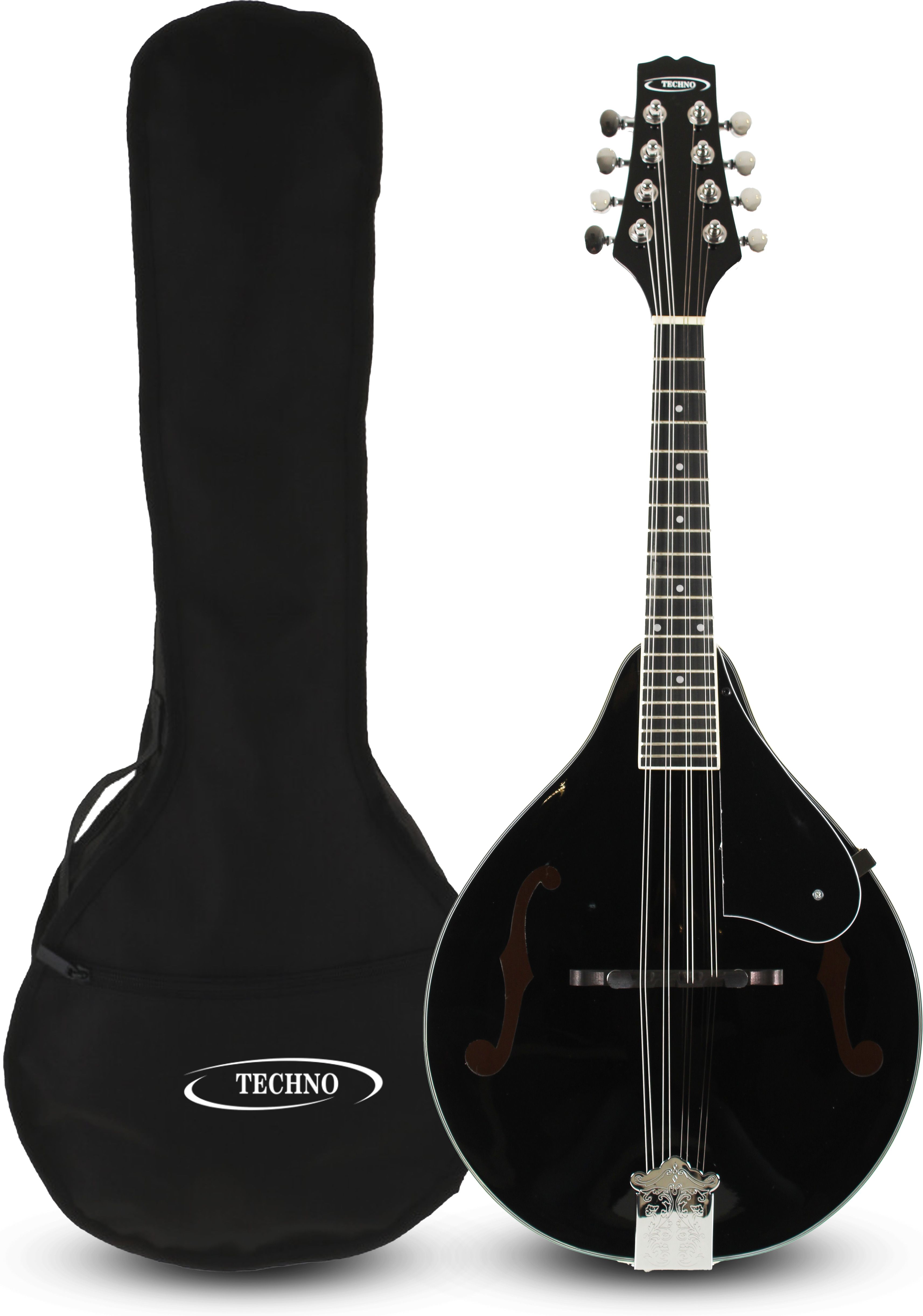 techno RJ-TMD24 8-String Mandolin with Okoume Neck, A-style F-Hole Mandolin-picture-20
