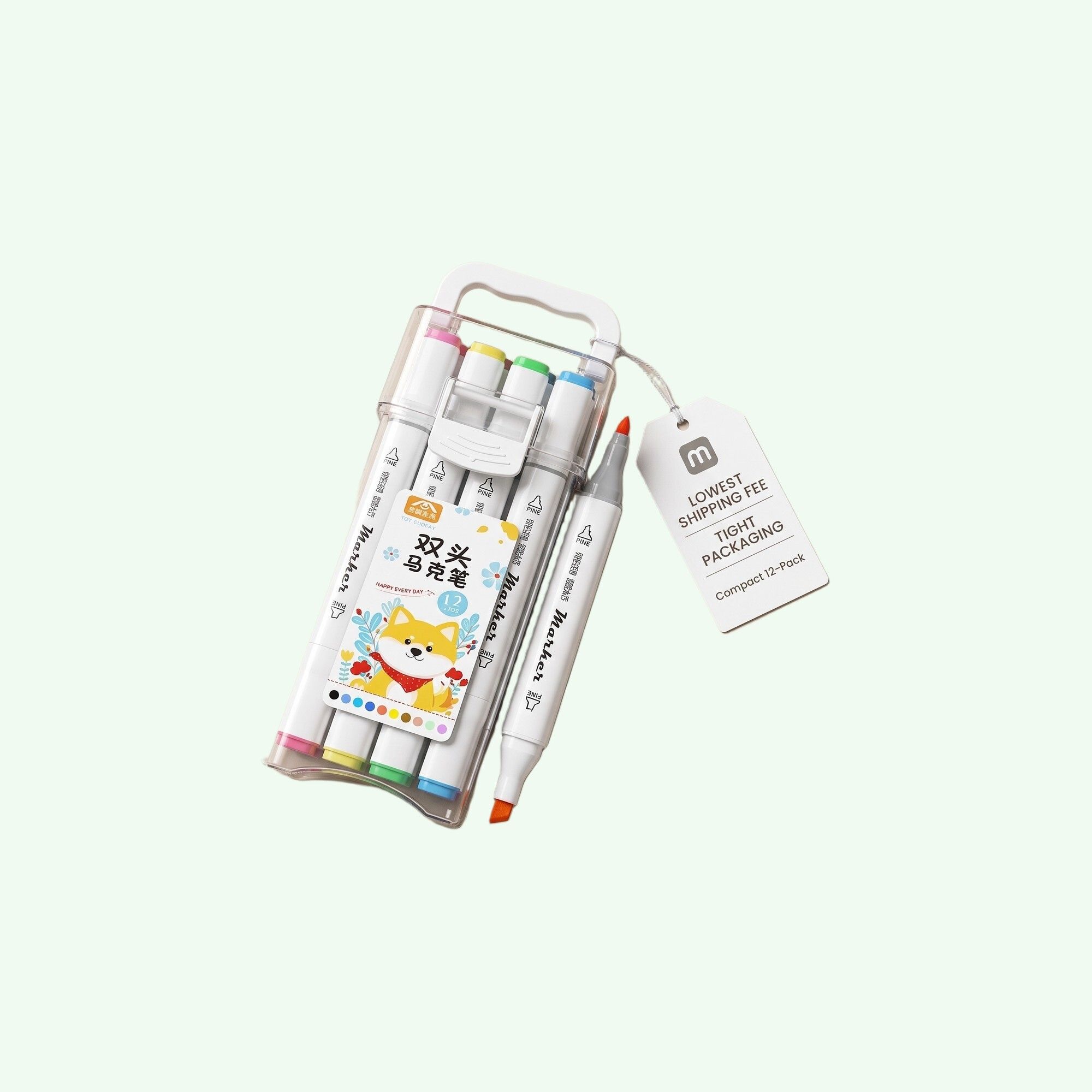 piyova Cute Aesthetic Pastel Highlighters 12 Pack Set | School Stationery-picture-14
