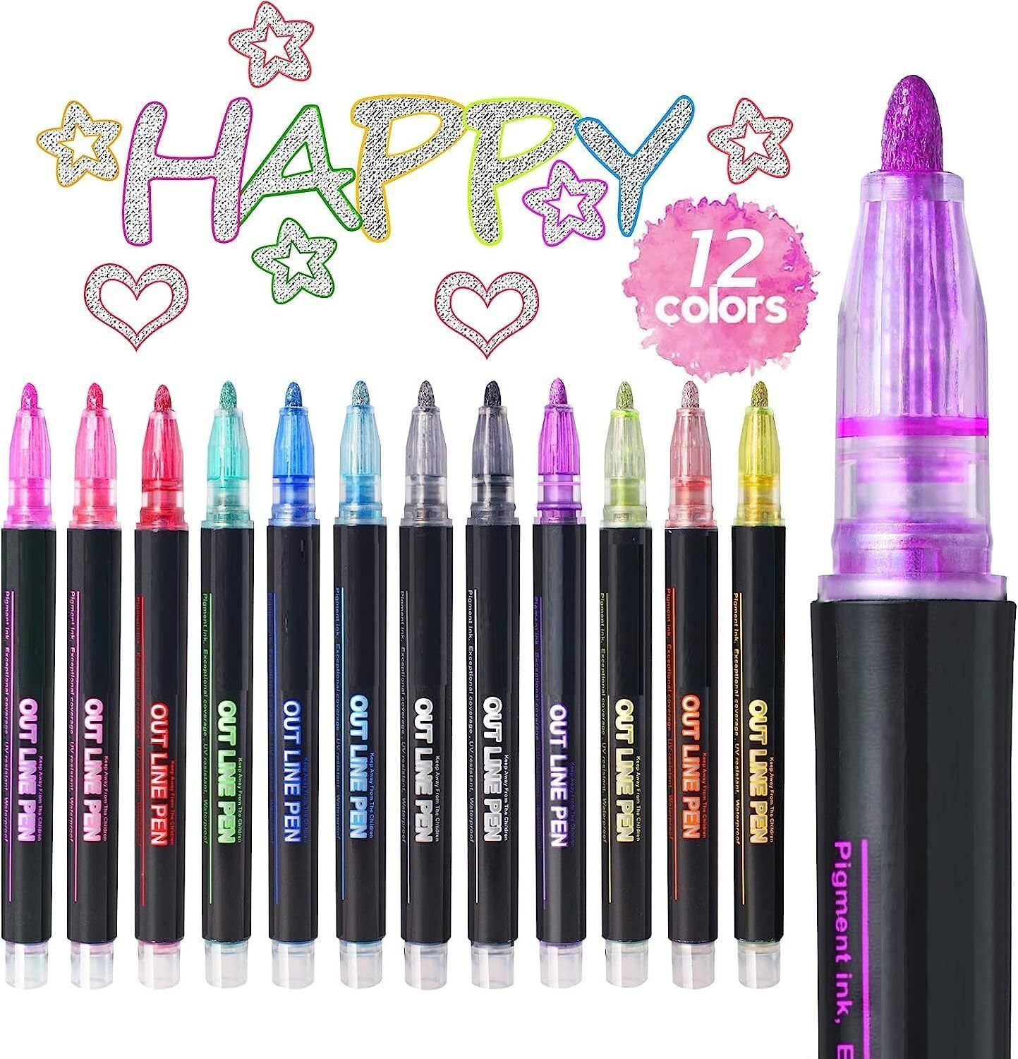 voroly Outline Pens Gel Pen-picture-31