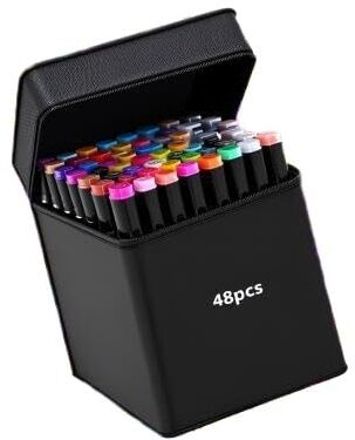 storkify home 48 PCS Artist Marker Pen Set for Calligraphy Drawing and Craft Work-picture-26