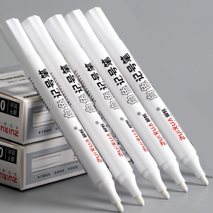 White Permanent Marker Broad Tip for Plastic, Rubber, Glass, Metal etc-image-16