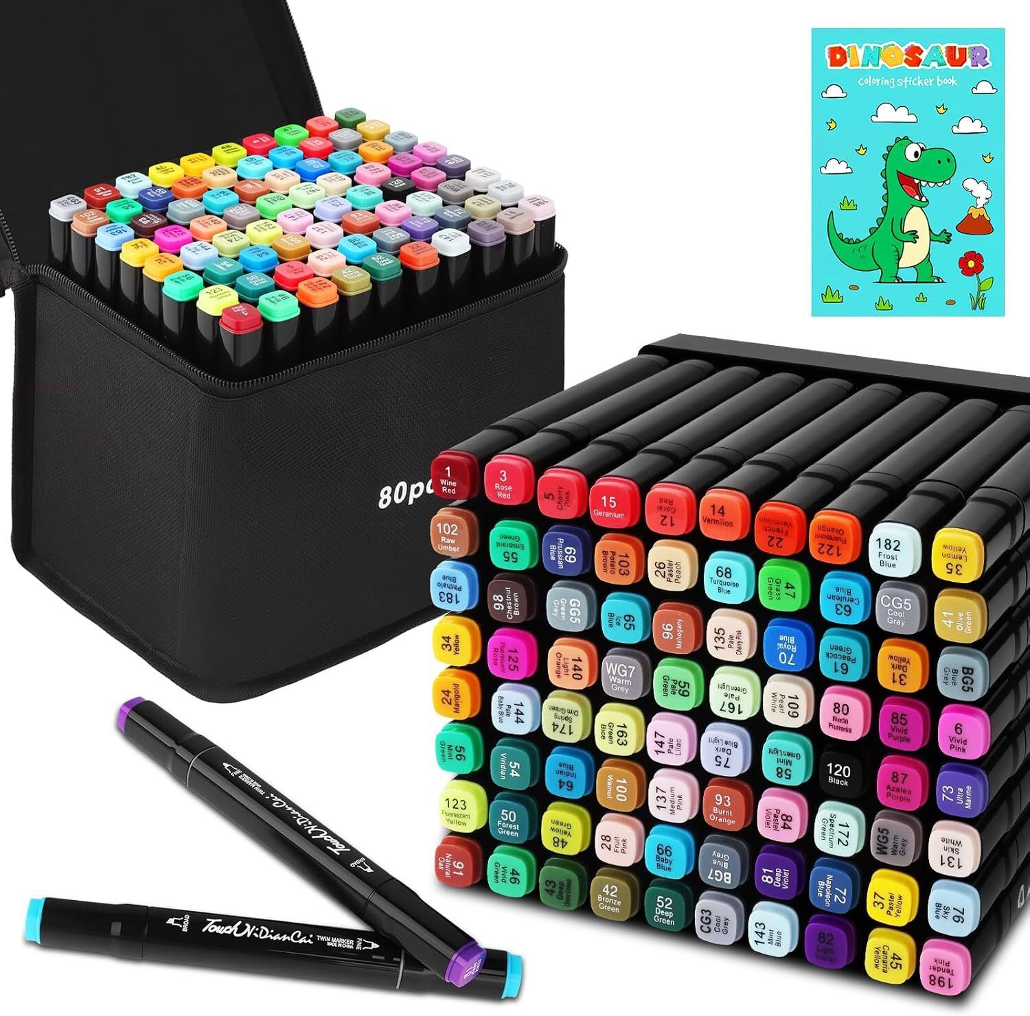 littlehive 80 Colour Marker, Alcohol Marker, Double Tip Marker, Marker Set-picture-14