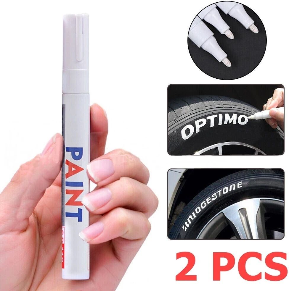 Permanent paint marker can write on Tyre,Metal,Glass,Wood,Plastic any surface-image-23