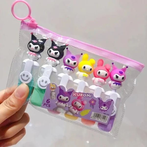 Cute Cartoon Mini Highlighter Pens Set of 6 Fluorescent Markers for School Kids-image-25