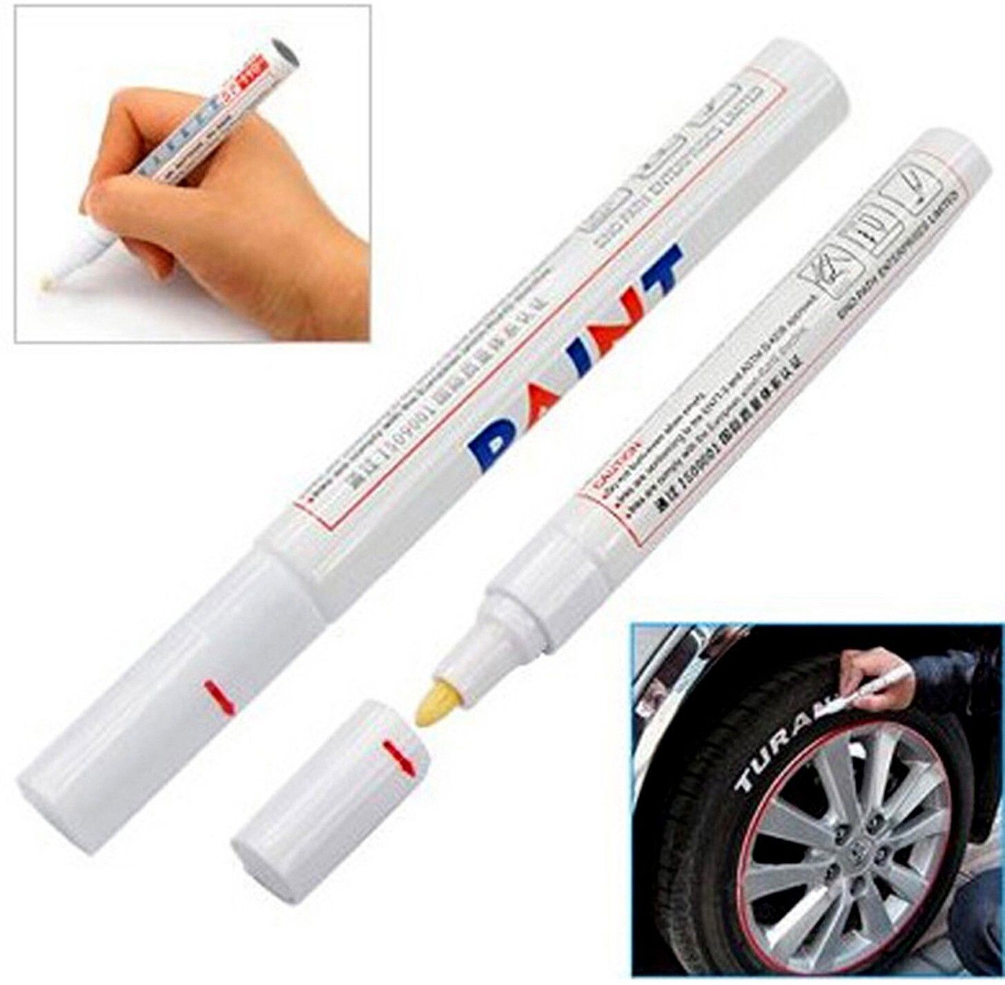 Permanent Paint Marker Pen - White Color - Oil based ink, Write on any surface