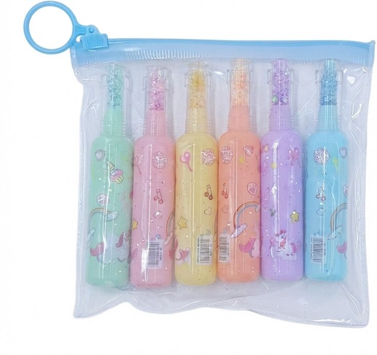 freedy Pastel Bottle Highlighters 6 Pcs | Smooth Ink Markers for Study Notes-picture-28