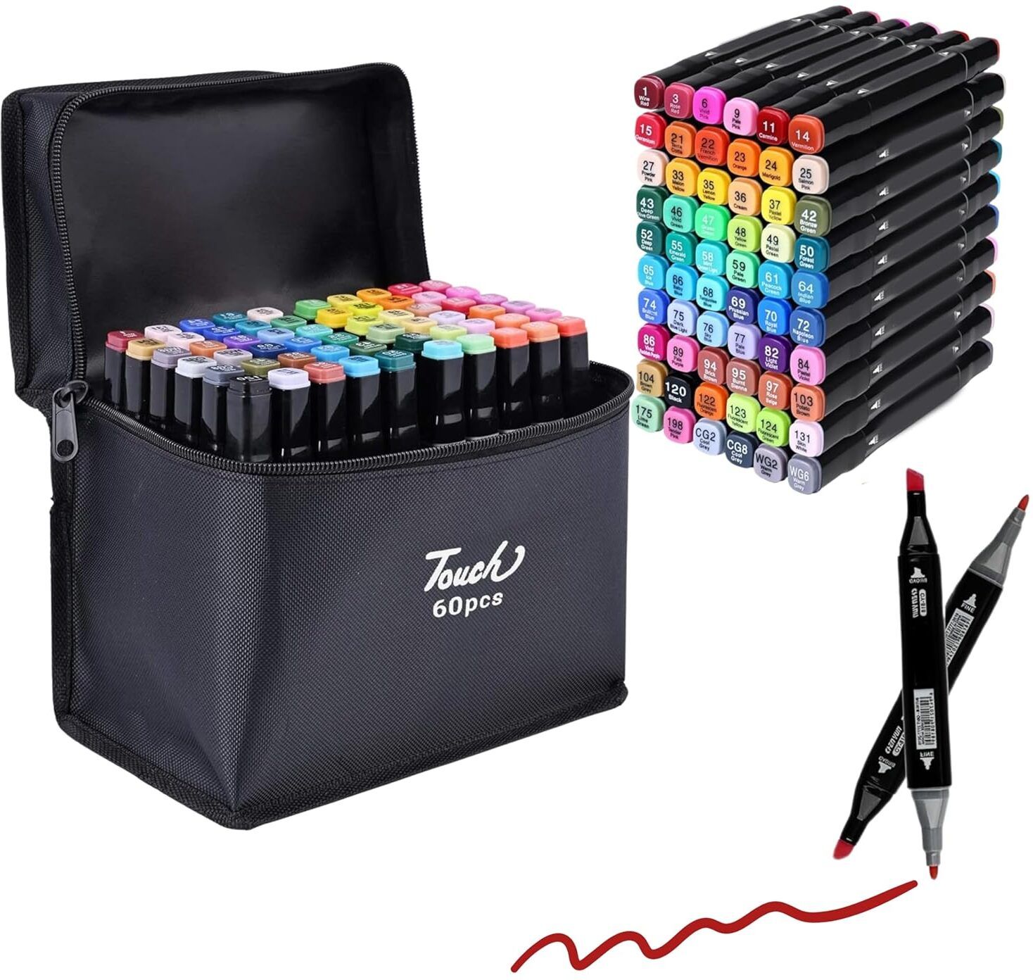 pratyex Professional Art Marker Series Dual Tip (Broad & Fine), Quick Dry, Smooth Ink Flow, Fiber Nib Nib Sketch Pens-picture-13
