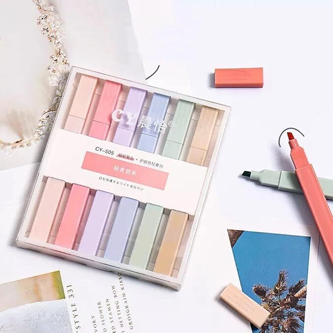 Aesthetic Pastel Highlighter For College student school office bank etc.
