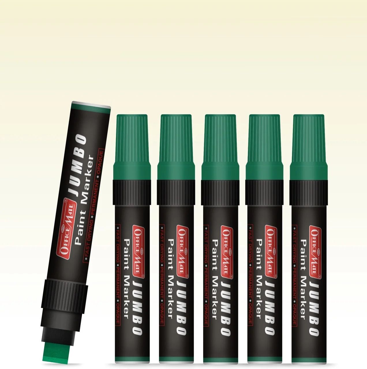 soni officemate Jumbo Paint Marker Set (6 Pcs) Green Pack of 1, Wide Tip, Permanent, Non-Toxic-picture-34