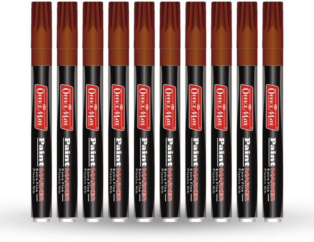 soni officemate Fine Tip Paint Markers Brown 10pcs Pack of 1 – Vibrant Colour, Non-Toxic-picture-29