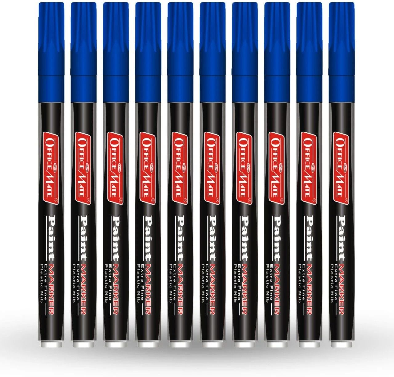 soni officemate Fine Tip Paint Markers (10pcs), Blue, Pack of 1 – Vibrant Colour, Non-Toxic-picture-33