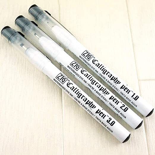CALLIGRAPHY PEN OBLIQUE Tip BLACK,1mm,2mm,3mm For Professional and Beginners-image-27