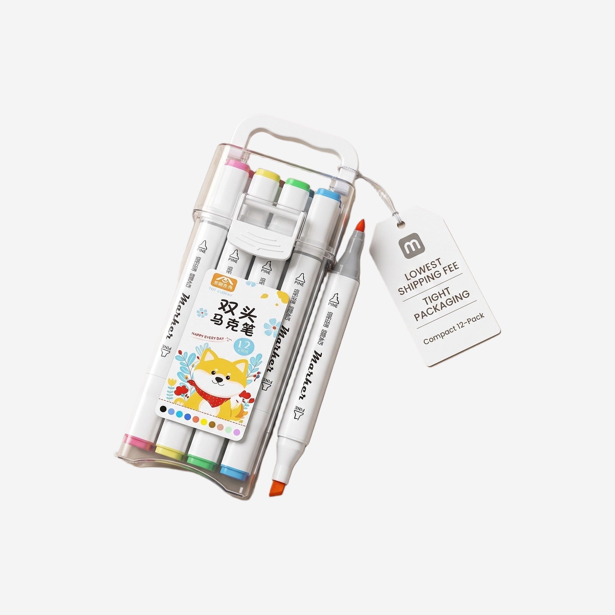 12 Pcs Pastel Highlighter Set for Office, School & Bullet Journaling-image-0