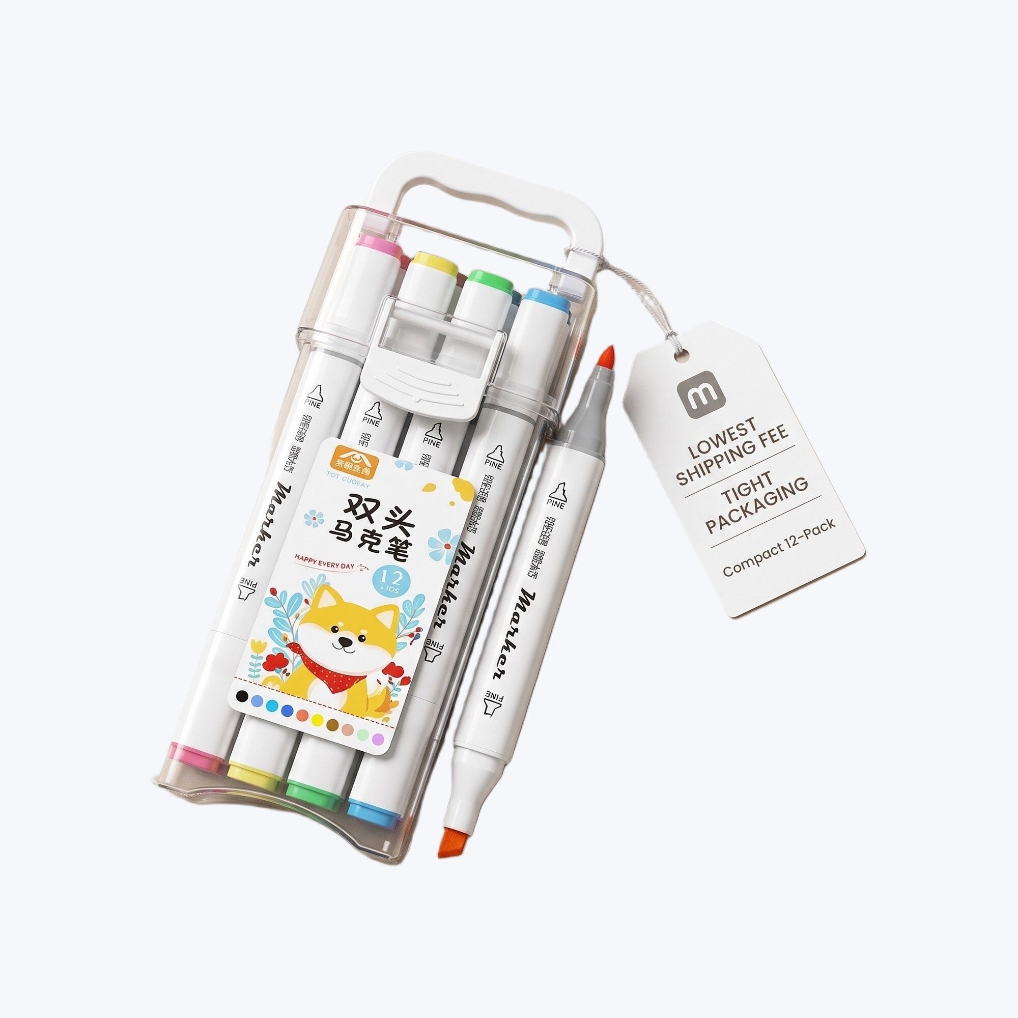 piyova 12 Pcs Water Based Quick Dry Pastel Highlighters for Students & Office-picture-32