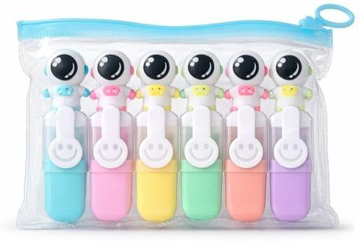 zenvora Astronaut Mini Highlighter Pen Set | Cute Space Theme Highlighter Markers-picture-25