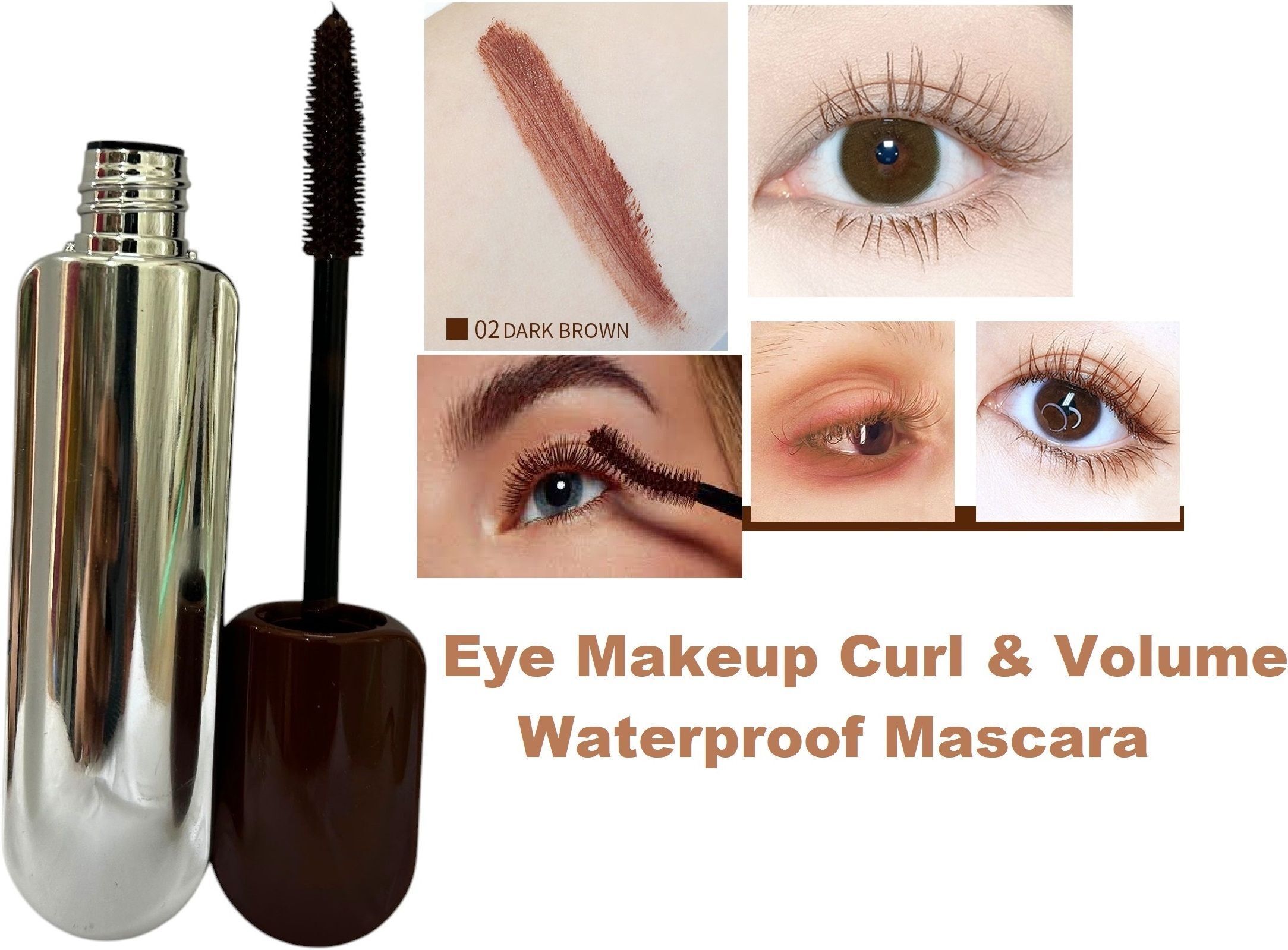 Eye Makeup Brown Mascara with Buildable Volume, Precision Lash Enhance 10 ml-image-28