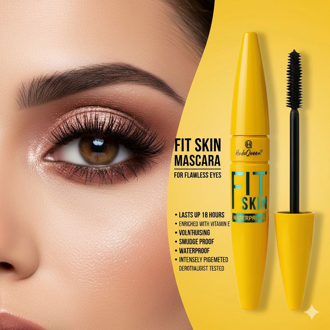 Long Lasting Smudge Proof Black Mascara Waterproof 10 ml-image-4