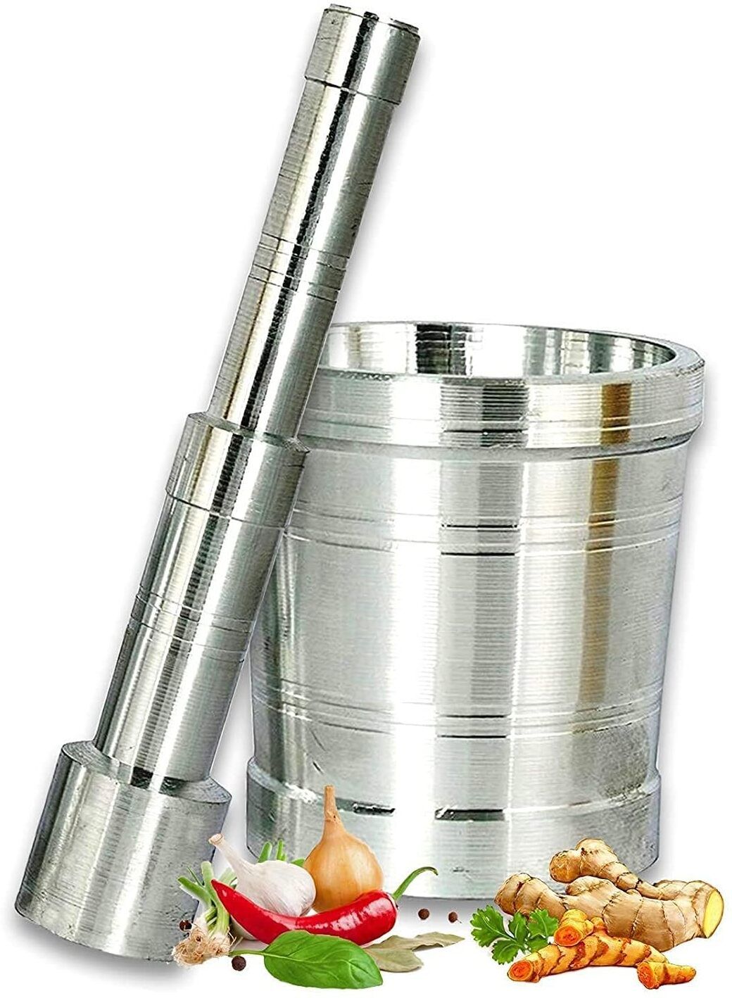 Aluminium Kitchen Khalbatta Okhli Masher Imam Dasta & Pestle Grinder Kitchen Scoop-image-9
