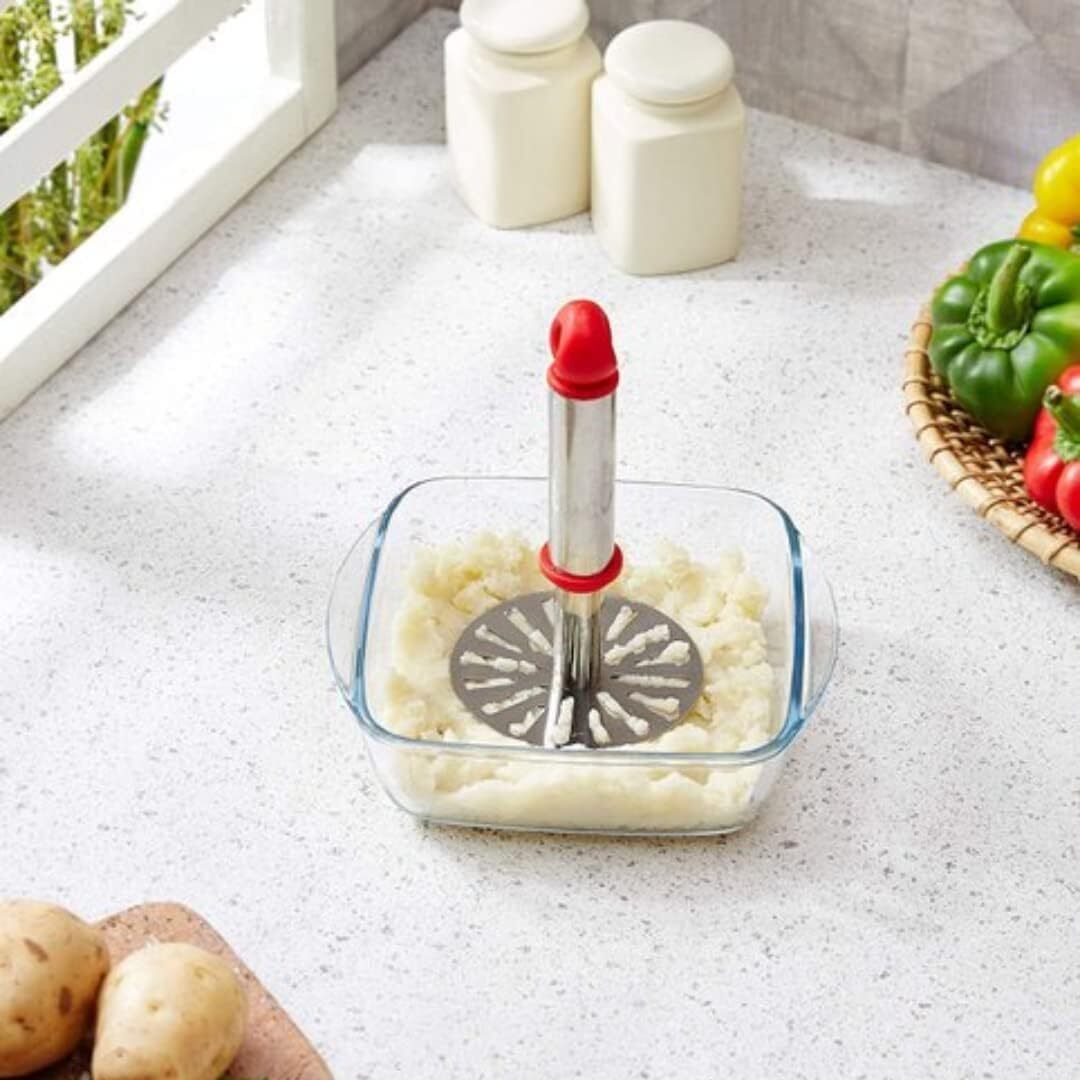 UU-60 Potato Masher Pav Bhaji Masher Baby Food Smasher Vegetable Masher 18 cm Utility Tongs-image-30