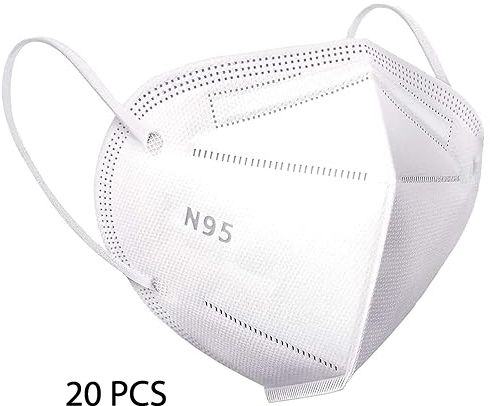 N95 Mask Respirator 5 Layer Breathable Primium Mask N95/KN95 Reusable 5 Layer mask for Men ,Women(White, Free Size, Pack of-20) Washable Surgical Mask With Melt Blown Fabric Layer